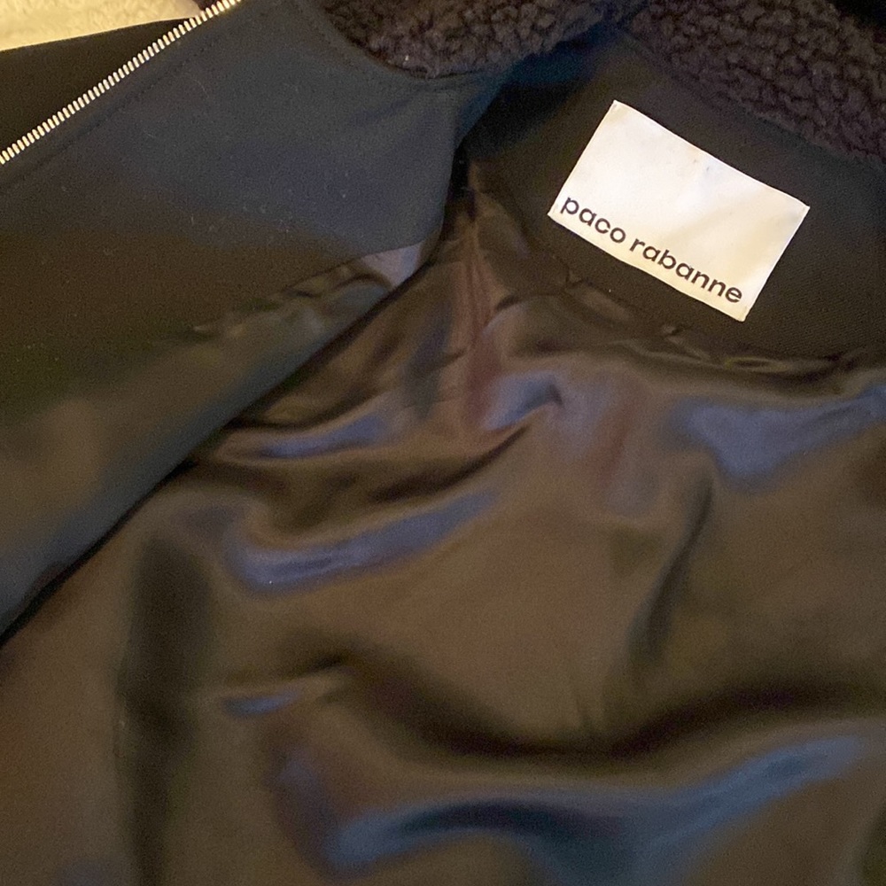Paco Rabanne Wool Bomber Jacket with Removable Hood - Picture 3 of 6